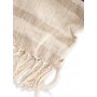 Bondi plaid 130x170 cm - Beige/mrkegrn/hvid