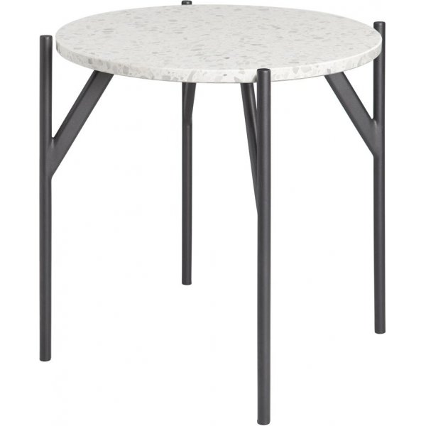 Terrazzo sidebord 50 cm - Terrazzo Bianco & understel AIR i sort metal