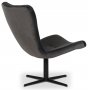 Spekerd designer lnestol - Mrkegr (Fljl) / Sort + Mbelfdder