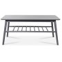 Salt grt sofabord med hylde 110 x 60 cm