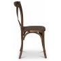 Paris vintage-stol med kryds - Vintage-brun