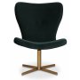 Spekerd designer lnestol - Grn (Fljl) / Messing