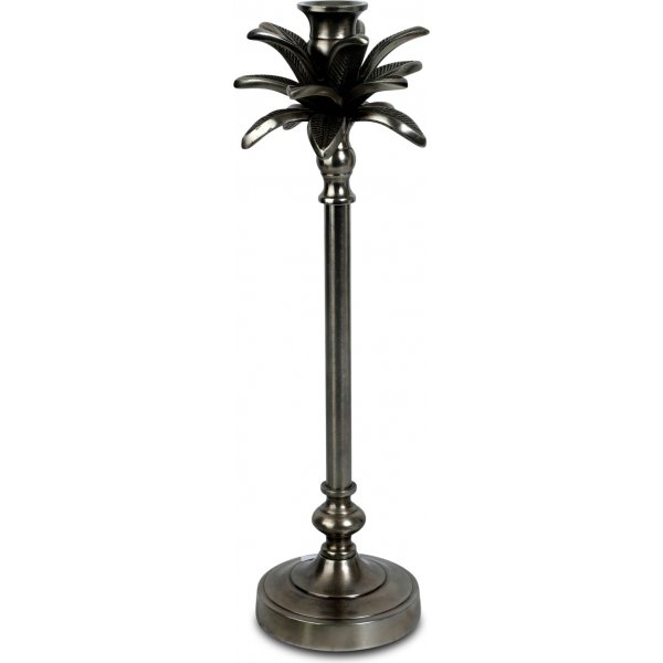Lysestage palme H50cm - Old silver