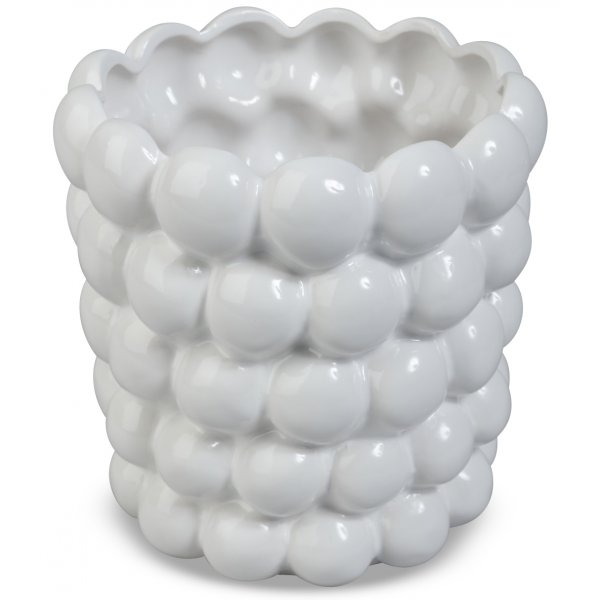 Krukke Big Bouble H23 cm - Hvid