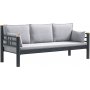 Kappis 3-personers udendrs sofa - Sort/fume