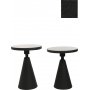 Kalk sidebord st 50/55 cm - Sort
