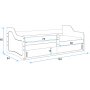 Sofix juniorseng med opbevaringsrum 80 x 160 cm - Alle farver