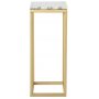 Accent sengebord 65 - Hvid marmor / messingfarvet