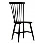 Mellby spisegruppe 140 cm bord med 4 sorte Karl cane stole - Hvid / Sort