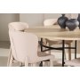 Spisebord Kbenhavn med 6 Astoria stole - Beige/sort/hvidkalket + 6.00 x Servietringe