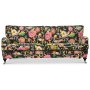 Savoy 3-pers sofa med blomster stof - Havanna Svart