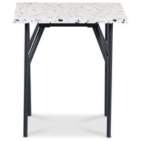 Terrazzo sidebord 50x50 cm - Terrazzo Cosmos & underdel AIR i sort metal Terrazzo sidebord 50x50 cm - Terrazzo Cosmos & underdel AIR i sort metal
