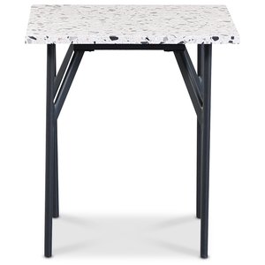Terrazzo sidebord 50x50 cm - Terrazzo Cosmos & underdel AIR i sort metal Terrazzo sidebord 50x50 cm - Terrazzo Cosmos & underdel AIR i sort metal