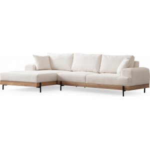 Eti divan sofa venstre - Hvid/eg