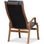 Lammet lnestol i freskind scandinavian grey - Brunbejdset eg