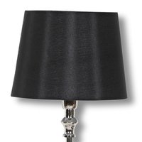 Silke oval lampeskærm 25 cm - sort