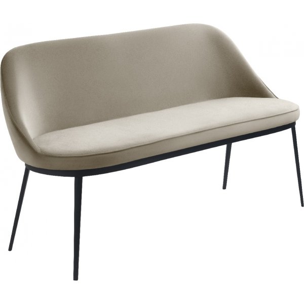 Seal 2-personers sofa i gr PU