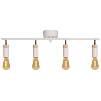 Spartan Wood loftlampe - Hvid / træ Spartan Wood loftlampe - Hvid / træ