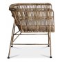 Galice lnestol rattan - Natur/metal