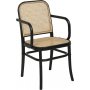 Karlstorp lnestol i bjet tr - Rattan/sort
