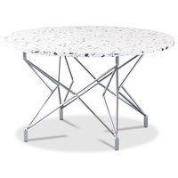Terrazzo rundt sofabord Ø80 cm - Cosmos Terrazzo & understel Star i krom Terrazzo rundt sofabord Ø80 cm - Cosmos Terrazzo & understel Star i krom