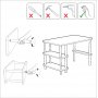 Moon skrivebord 120x70 cm - Sort/fyr