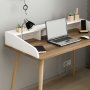 Mir skrivebord 120 x 60 cm - Mrkebrun/hvid