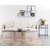 Tiffany Falcon sofabord - Messing / Terrazzo glasplade