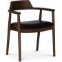 Alvares lnestol - Teak/Sort PU