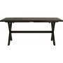 Ravnsort spisebord med krydsben 180x90 cm
