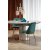 Muscat spisebord 120-160 x 120 cm - Gr marmor/lys gr/guld
