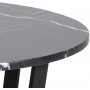 Amble rundt spisebord 110 cm - Sort/Marmor