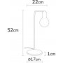 Harput bordlampe - Hvid/guld