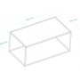Coruna sofabord Eg/sort - 90 x 50 cm