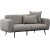 Side 2-personers sofa - Lysegr
