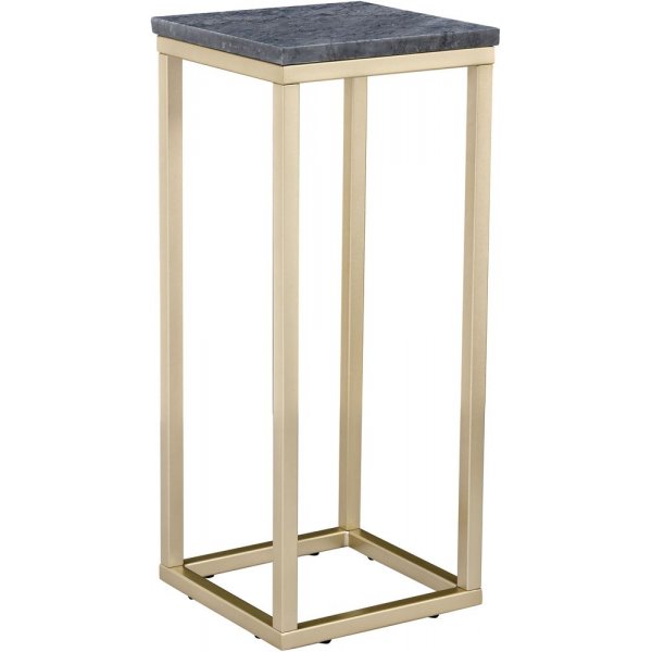 Accent piedestal 27 - Gr marmor / Messing farvet base
