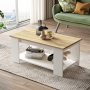 Luvio sofabord 15, 95,6x50 cm - Eg/hvid