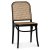 Indiana stol af bøjet træ - Sort med rattan-sæde + Møbelplejesæt til tekstiler