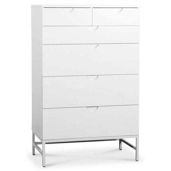 Lennox kommode 4 + 2 skuffer - Hvid
