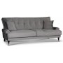 Adena 3-personers sofa - Slvgr fljl + Mbelfdder