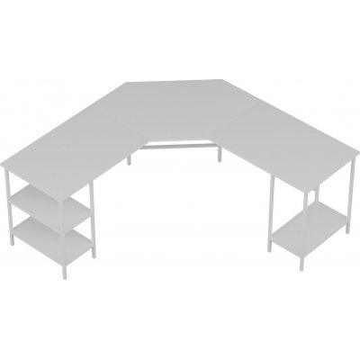 Power hjrne skrivebord 180 x 60 cm - Hvid