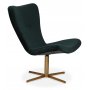 Spekerd designer lnestol - Grn (Fljl) / Messing