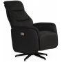 Comfort Saga (el) recliner lnestol med indbygget fodskammel - sort ecolder