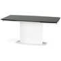 Leslie udtrkkeligt ovalt spisebord 160-250 cm - Hvid/sort