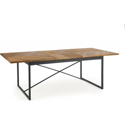 Santos udvideligt spisebord 90x180-240 cm - Honeycomb/sort