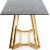 Juke spisebord 160x90 cm - Sort marmor/guld
