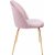 Plaza velvet stol - Lys rosa / Messing