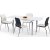 Amalie spisebord 110-170 cm - Hvid / Krom
