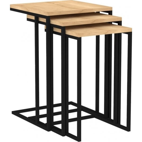 Roma spillebord 32x32 | 36x36 | 40x40 cm - Safir eg/sort