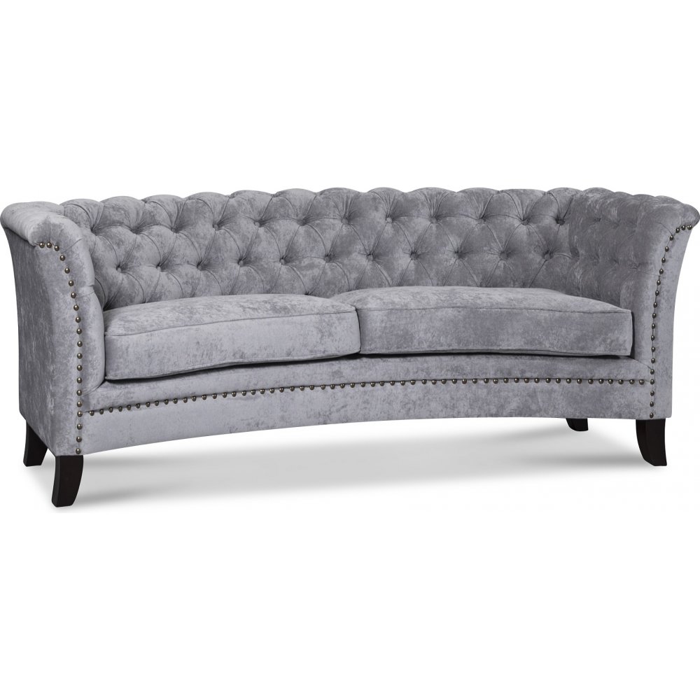 Lexington 3-pers. Buet sofa - Vælg din farve - Mat velvet 68 - Vinrød, Sorte - Chesterfield-sofaer, Sofaer